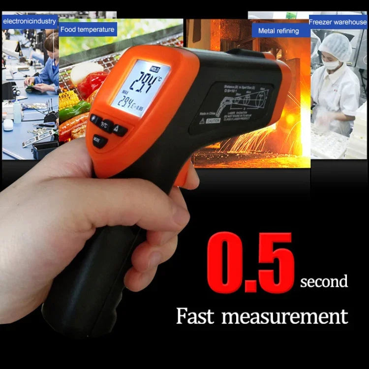 DT-8380紅外線溫度計，溫度範圍：-50至550攝氏度，距離範圍：35公分，紅外線溫度計
