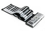 Datopal 61鍵可捲式軟鋼琴鍵盤 MIDI，61標準鍵 白色