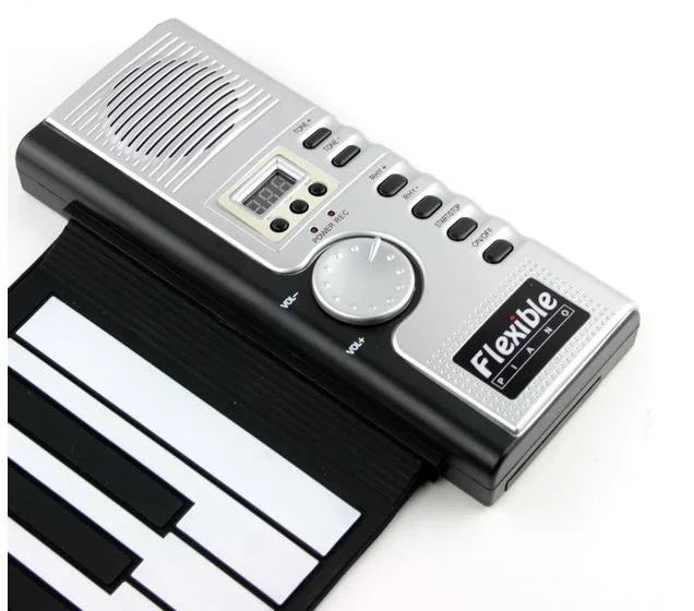 Datopal 61鍵可捲式軟鋼琴鍵盤 MIDI，61標準鍵 白色