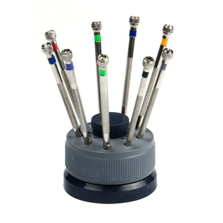 9件套0.5mm-2.5mm手錶維修螺絲刀工具組，9合1
