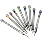 9件套0.5mm-2.5mm手錶維修螺絲刀工具組，9合1