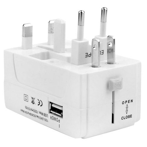 933L 4合1（歐規+英規+澳規+美規插頭）萬用USB充電旅行轉接器
