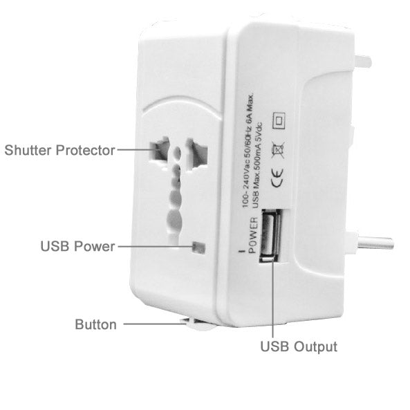 933L 4合1（歐規+英規+澳規+美規插頭）萬用USB充電旅行轉接器