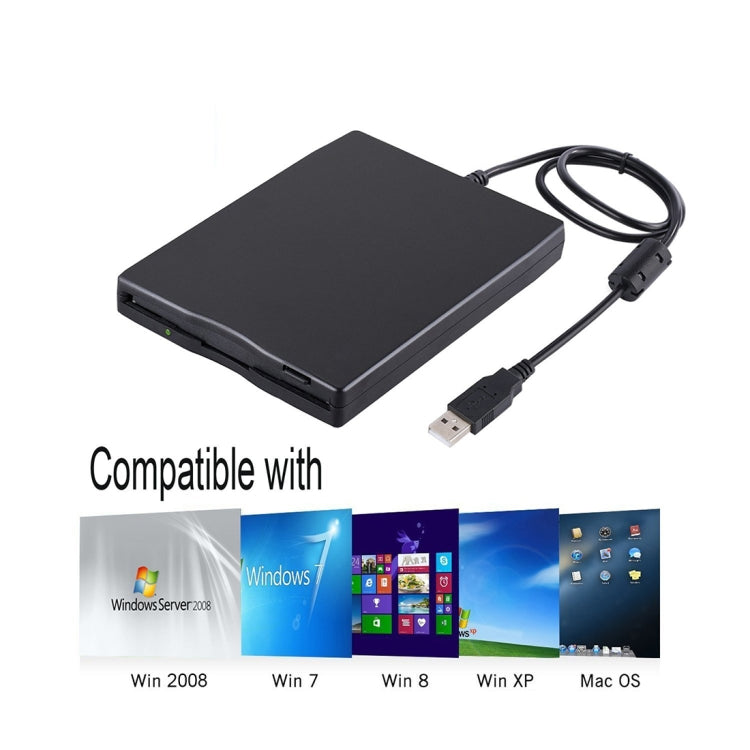 3.5吋 1.44MB FDD 便攜 USB 外接軟碟機，適用筆記型電腦、桌上型電腦