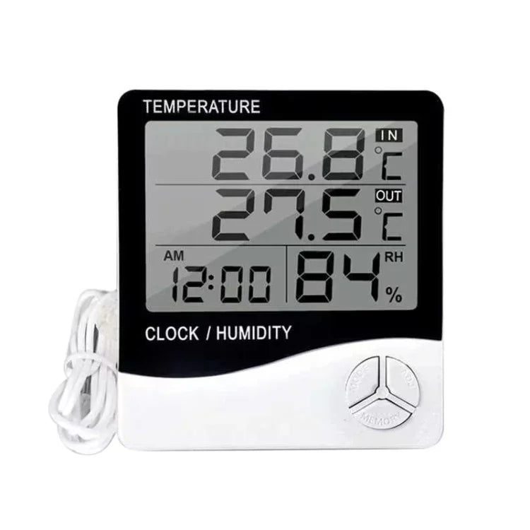 戶外／室內LCD數位電子溫濕度計鬧鐘，THC-03A