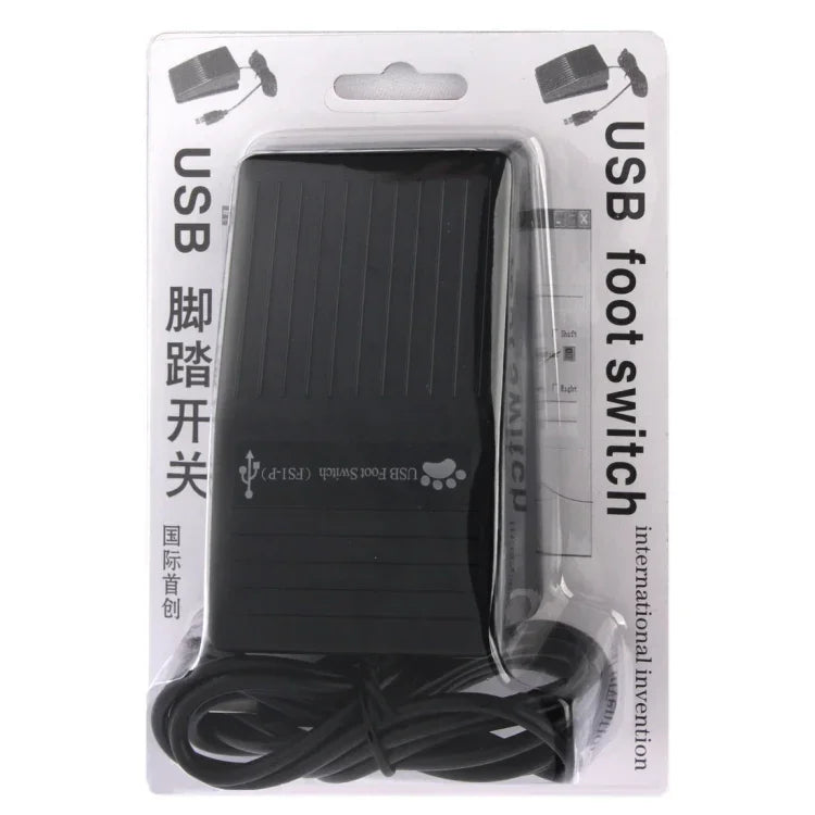 USB 腳踏控制開關遊戲手把鍵盤轉接器，1 腳踏開關