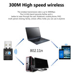 300Mbps 無線 802.11N USB 網路納米卡轉接器，卡轉接器