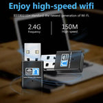 300Mbps 無線 802.11N USB 網路納米卡轉接器，卡轉接器
