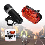 5 LED 防水自行車前燈+後方安全閃光燈，自行車前燈+後方安全閃光燈