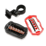 5 LED 防水自行車前燈+後方安全閃光燈，自行車前燈+後方安全閃光燈
