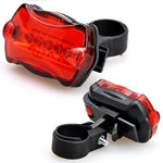 5 LED 防水自行車前燈+後方安全閃光燈，自行車前燈+後方安全閃光燈