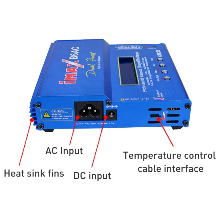 iMAX B6AC 2.6吋 LCD 遙控鋰電池平衡充電器（100-240V / EU 插頭），B6AC