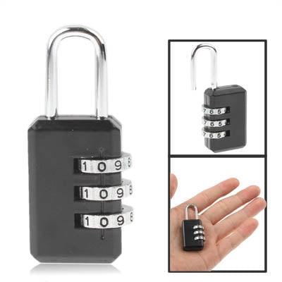 3 Digit Resettable Combination Security Travel Lock, 3 Digit ResettableLock