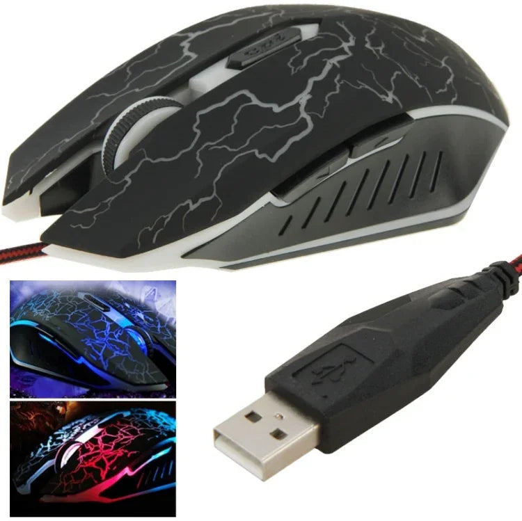 USB 6D 有線光學魔術電競滑鼠，適用於電腦 PC 筆電，USB 6D