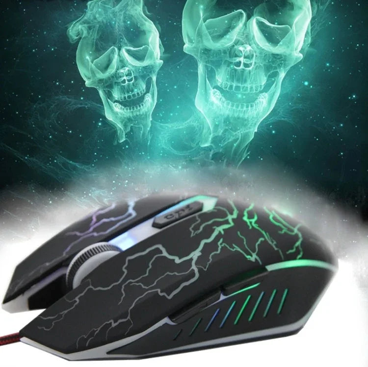 USB 6D 有線光學魔術電競滑鼠，適用於電腦 PC 筆電，USB 6D