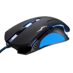 T7 有線三色可切換 1200 DPI 1600DPI 2400DPI 遊戲 USB 光學滑鼠，T7