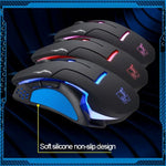 T7 有線三色可切換 1200 DPI 1600DPI 2400DPI 遊戲 USB 光學滑鼠，T7