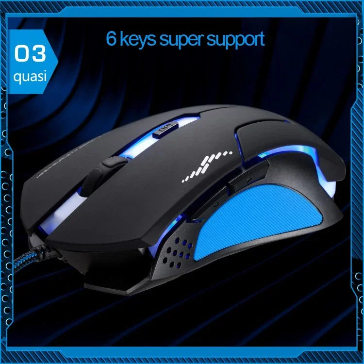T7 有線三色可切換 1200 DPI 1600DPI 2400DPI 遊戲 USB 光學滑鼠，T7