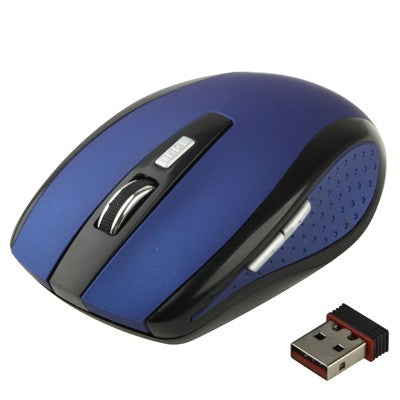 2.4 GHz 800~1600 DPI 無線 6D 光學滑鼠，附 USB 迷你接收器，即插即用，工作距離可達 10 米