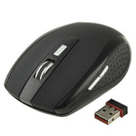 2.4 GHz 800~1600 DPI 無線 6D 光學滑鼠，附 USB 迷你接收器，即插即用，工作距離可達 10 米