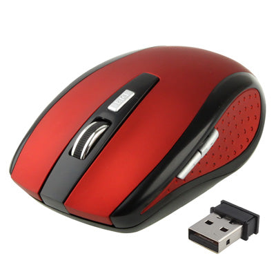 2.4 GHz 800~1600 DPI 無線 6D 光學滑鼠，附 USB 迷你接收器，即插即用，工作距離可達 10 米