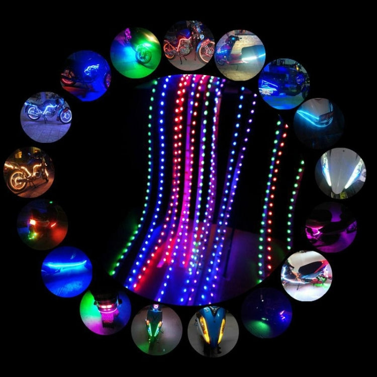 5 PCS Normally-on Style 45 LED 3528 SMD Waterproof Flexible Car Strip Light for Car Decoration, DC 12V, Length: 45cm, 45cm+Dark Blue, 45cm+Green, 45cm+Ice blue, 45cm+Pink, 45cm+Red, 45cm+White, 45cm+Yellow