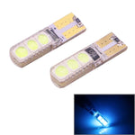 2 PCS T10 2W 120-140LM 6 LED Ice Blue 5050 LED Brake Light for Vehicles, DC12V, 6 5050 LEDs, 6 LED 5050 LEDs, 6  5050 LEDs