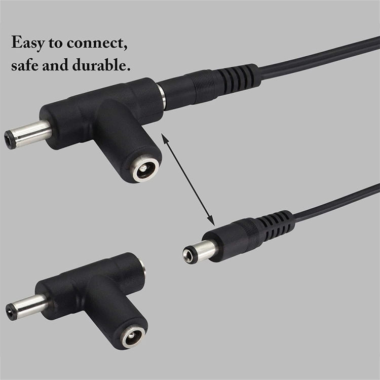 2A 5.5 x 2.1mm 直流電源供應器轉接頭 卷線車充，長度：40-140cm，5.5 x 2.1mm