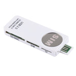 USB 通用讀卡機，支援 SD / MMC / SIM / TF 卡，白色