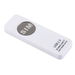 USB 通用讀卡機，支援 SD / MMC / SIM / TF 卡，白色