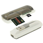 USB 2.0 多合一讀卡機，支援 SD/MMC、MS、TF、M2 卡