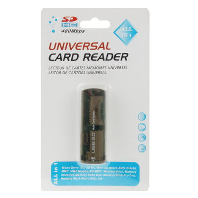 USB 2.0 多合一讀卡機，支援 SD/MMC、MS、TF、M2 卡