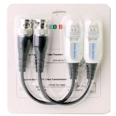 2 個 被動 UTP 網路視訊巴倫 CAT5 至攝影機 監控 BNC DVR O-612, 206C
