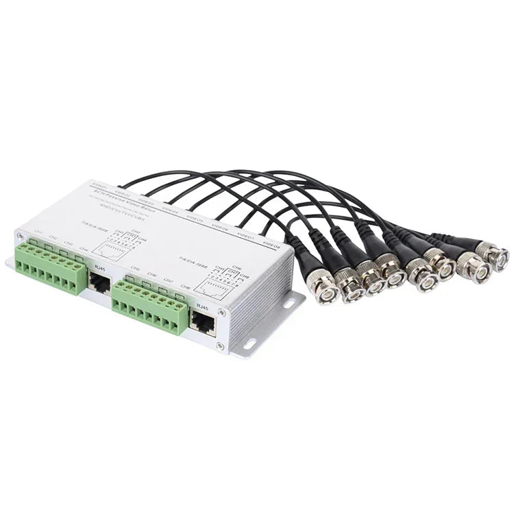 8 路 UTP 被動視訊巴倫，CCTV 雙絞線傳輸，8 路 UTP