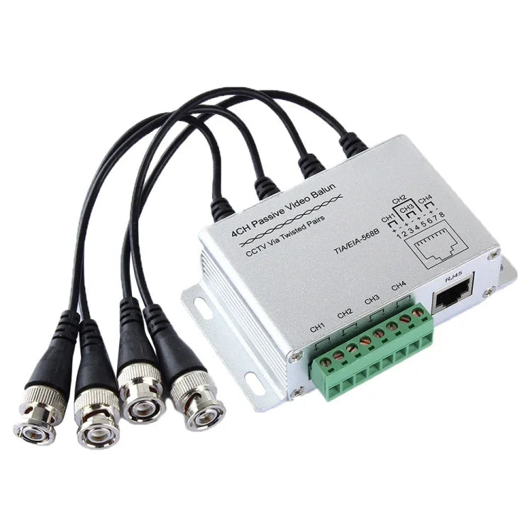 4 路 UTP 無源視頻平衡器 / CCTV 雙絞線傳輸, 4 路 UTP