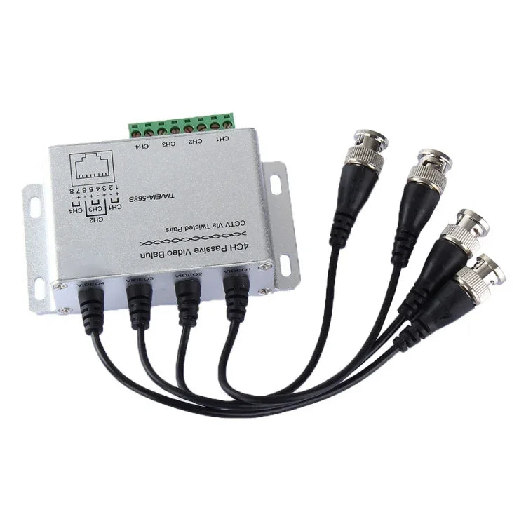 4 路 UTP 無源視頻平衡器 / CCTV 雙絞線傳輸, 4 路 UTP