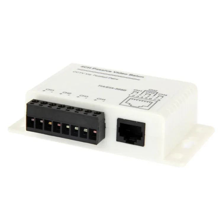 4 路無源 UTP 視頻平衡器 / CCTV 雙絞線傳輸, UTP 視頻平衡器