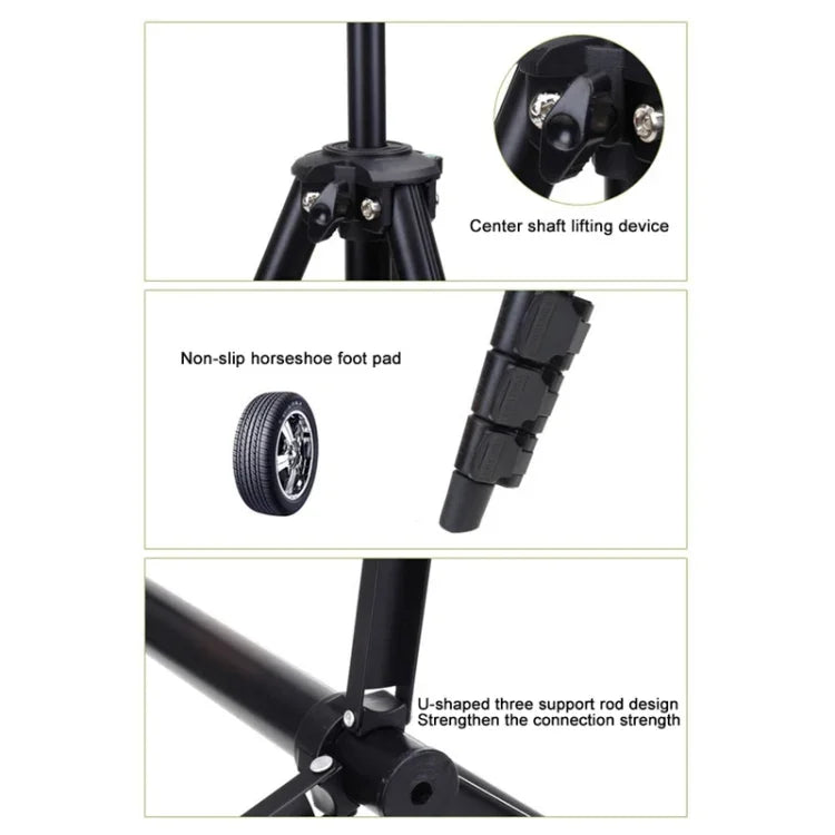 YUNTENG VCT-681 138公分單反/微單/數位相機三腳架，四節折疊鋁合金腳，適用Canon/Nikon/Panasonic/Pentax/Casio/Sony/Fuji（承重3公斤）