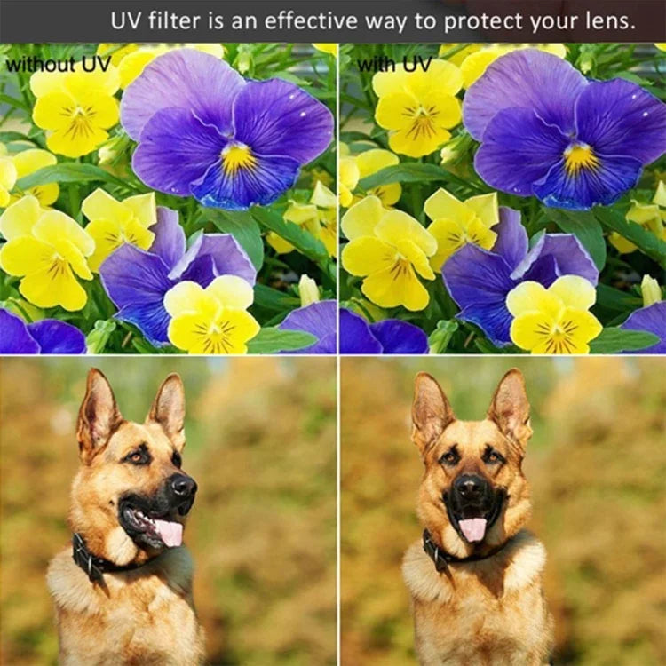 52mm 數位相機鋁合金框架鏡頭 UV 濾鏡，52mm