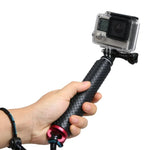 手持 49cm 可伸縮桿單腳架，帶螺絲，適用於 GoPro、Insta360、DJI 及其他運動相機，最大長度：49cm（紅色）、49cm（藍色）、49cm（金色）、49cm（綠色）