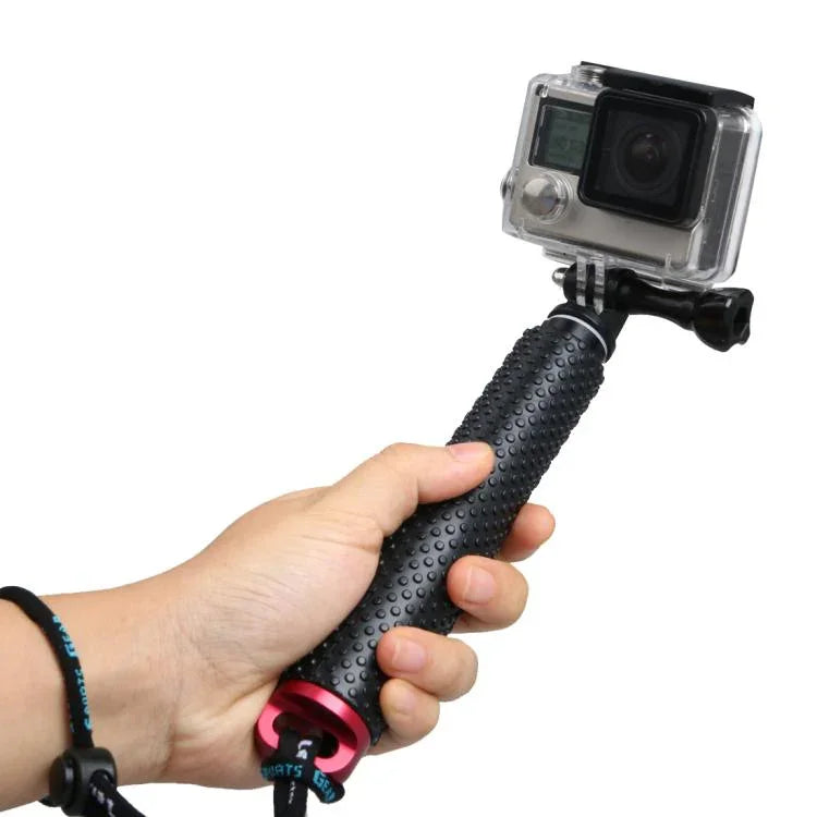 手持 49cm 可伸縮桿單腳架，帶螺絲，適用於 GoPro、Insta360、DJI 及其他運動相機，最大長度：49cm（紅色）、49cm（藍色）、49cm（金色）、49cm（綠色）