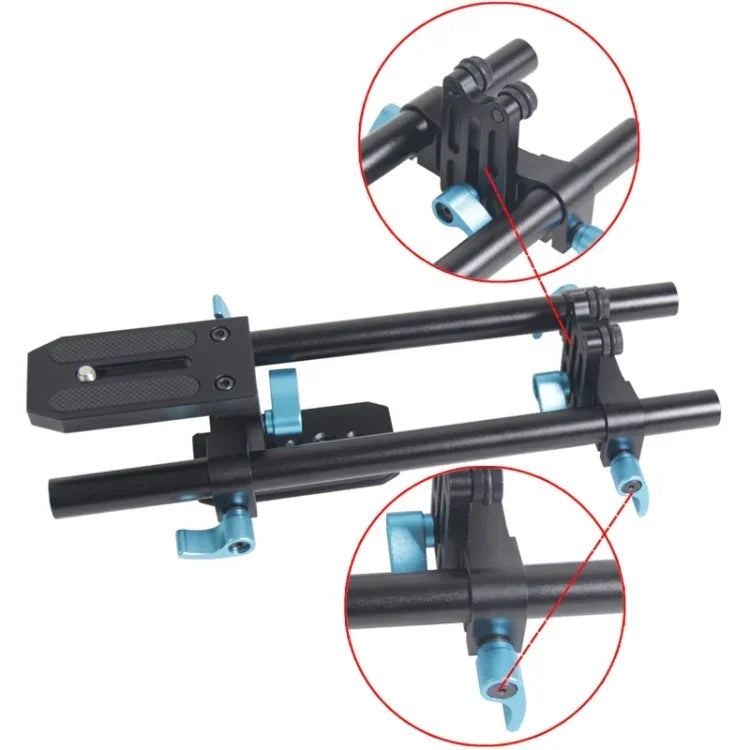 YEANGU YLG1005B 15mm 簡易支架導軌桿 適用於單眼相機，YLG1005B
