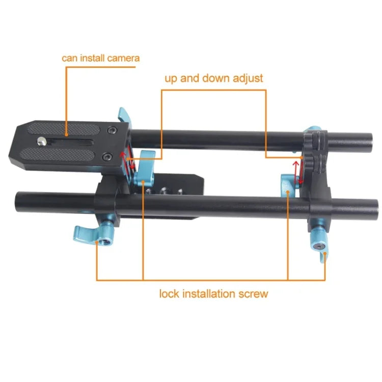 YEANGU YLG1005B 15mm 簡易支架導軌桿 適用於單眼相機，YLG1005B