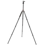 Triopo MT-2504C 可調式便攜鋁合金三腳架，搭配 NB-1S 球型雲台，適用 Canon Nikon Sony DSLR 相機，MT-2504C（黑色）、MT-2504C（金色）