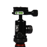 Triopo MT-2504C 可調式便攜鋁合金三腳架，搭配 NB-1S 球型雲台，適用 Canon Nikon Sony DSLR 相機，MT-2504C（黑色）、MT-2504C（金色）
