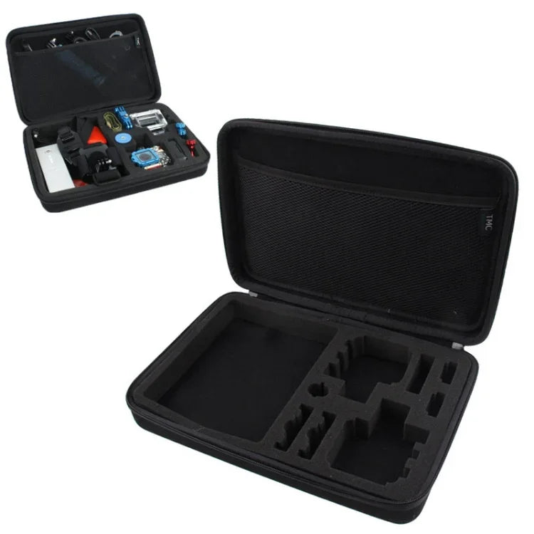 GoPro、Insta360、DJI 及其他運動相機防震防水便攜收納盒，尺寸：31.5cm x 21cm x 6cm
