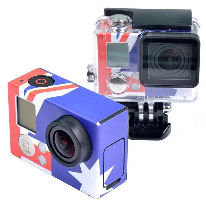GoPro HERO3+ /3 機殼貼紙，美國國旗、澳洲國旗、巴西國旗