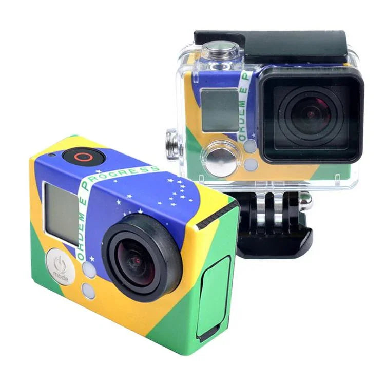 GoPro HERO3+ /3 機殼貼紙，美國國旗、澳洲國旗、巴西國旗