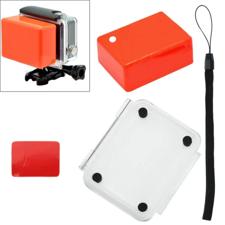 適用於 SJ4000 / SJ5000 / SJ6000 的浮力海綿防水殼後蓋帶膠貼 + 頸繩