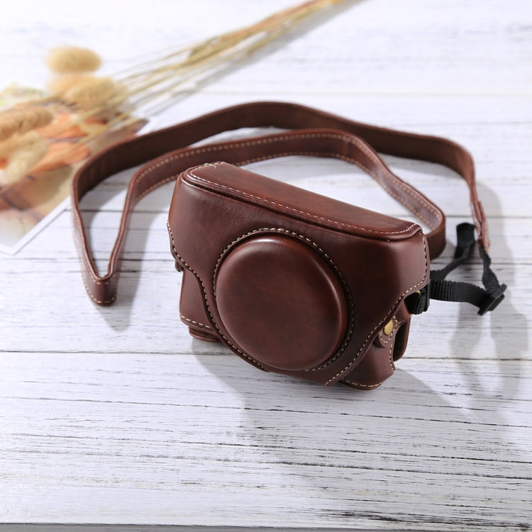復古風 PU 皮革相機包，帶背帶，適用 Sony RX100 M3 / M4 / M5